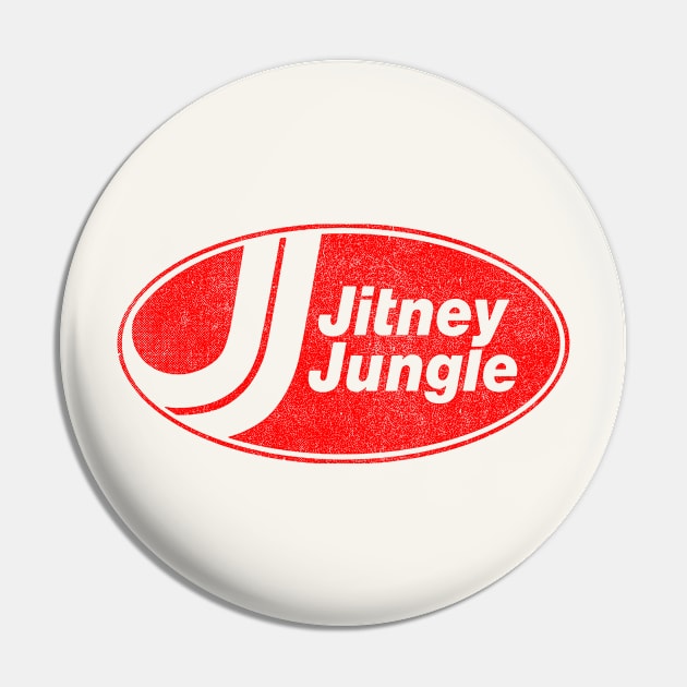 Jitney Jungle - Vintage Look Faded Design Pin by CultOfRomance