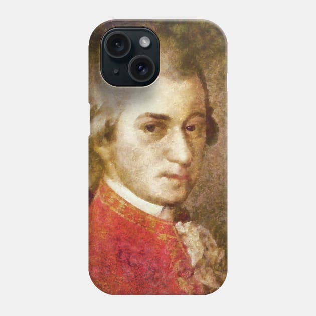 Wolfgang Amadeus Mozart Phone Case by Ryan Rad