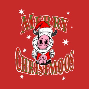 Merry Christmoos Festive Cow T-Shirt