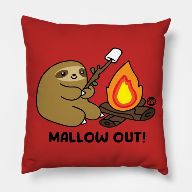 MALLOW OUT Pillow by toddgoldmanart