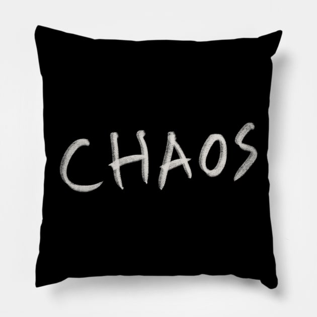 Hand Drawn Chaos Pillow by Saestu Mbathi