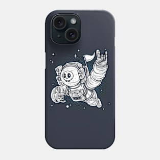 Skull Astronaut Flies In Space Phone Case