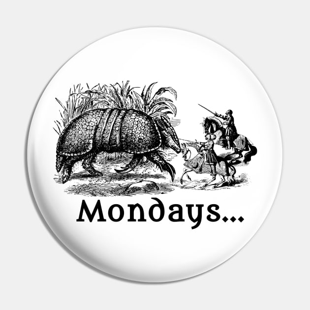 Armadillo Monday Pin by blackroserelicsshop@gmail.com