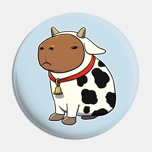 Capybara Cow Costume Pin by capydays