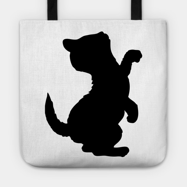 Little Baby Kitten Cat Standing Silhouette