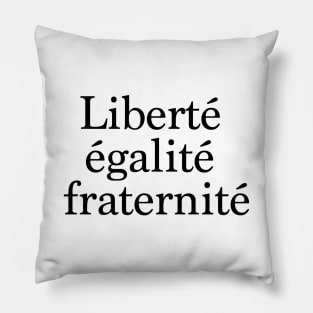 Liberty, Equality, Fraternity in french. Pillow