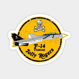 F-14 Tomcat - Jolly Rogers - Grunge Style Magnet