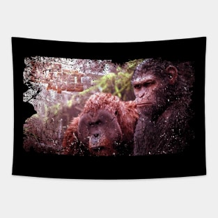 Apes' Warcry Commemorate the Ape-Human Conflict and Evocative Themes of the Apes Tapestry