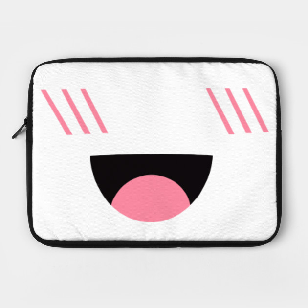 Roblox Super Super Happy Face Roblox Laptop Schutzhulle Teepublic De - roblox cheeks head