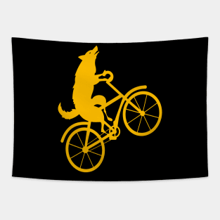 Wolf bicycle nice cute cool colorful Tapestry