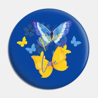 LOVE  AND PEACE BUTTERFLIES Pin