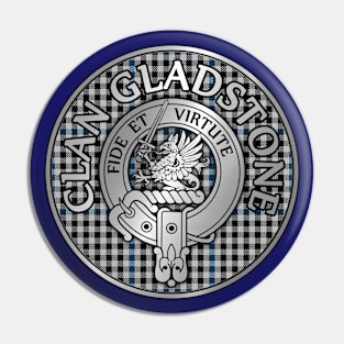 Clan Gladstone Crest & Tartan Pin