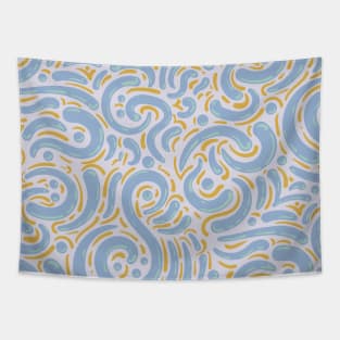 Modern Vibrant Abstract Paisley Tapestry