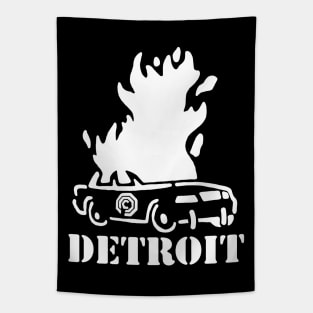 Detroit Burning Tapestry