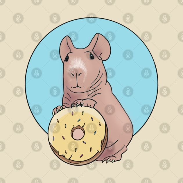 Skinny Pig With Doughnut by BasicBeach