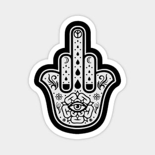 Middle Finger - Ornate Hamsa Hand Magnet