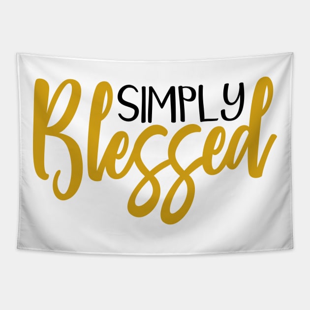 Simply blessed Tapestry by Coral Graphics