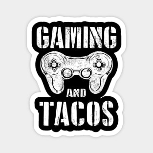 Gaming And Tacos Gamepad Vintage Hobby Video Gamer Gift Magnet