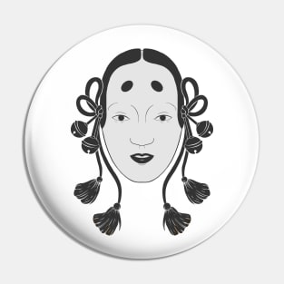 Japanese Noh Mask Pin