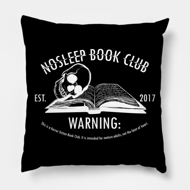 No Sleep Podcast Book Club Pillow by Desdymona