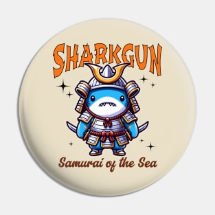 Sharkgun - Funny Shark Shogun Samurai Pin