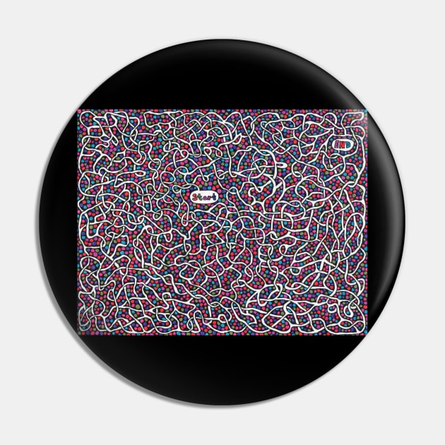 Maze with Colorful Dots Pin by gorff