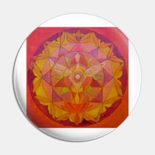 Sacral chakra angel free-hand mandala Pin