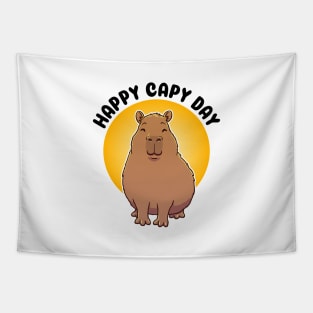 Happy Capy Day Tapestry