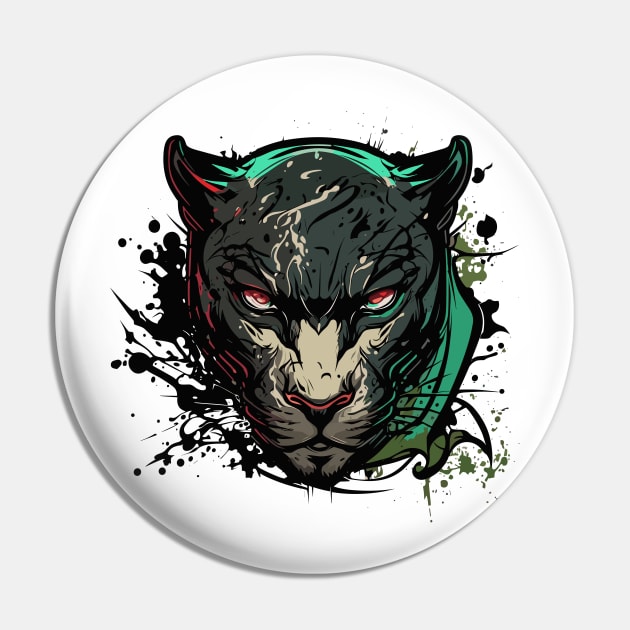 Graffiti Paint Panther Creative Pin by Cubebox