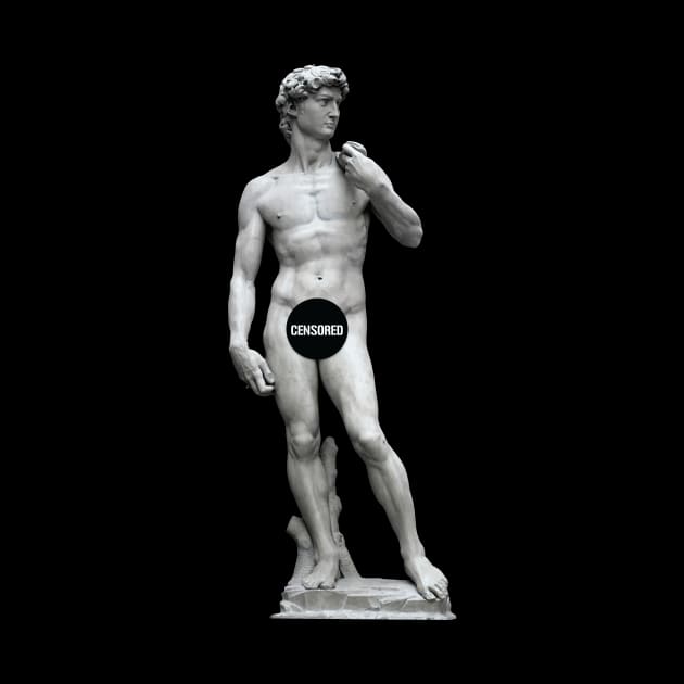 David Michelangelo Renaissance Sculpture Censored Art by XOZ