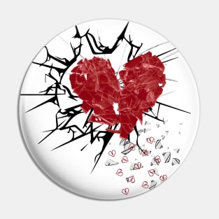 Shattered Heart Pin