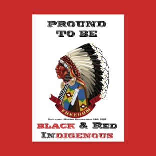 Proud To Be Black & Red Indigenous T-Shirt