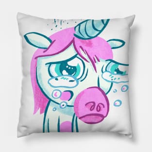 Sad Unicorn Pillow