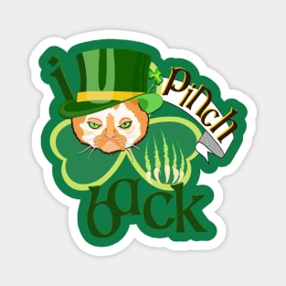 Cat Shamrock St Paddy's Day Magnet