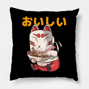 Kawaii Ramen Cat Pillow