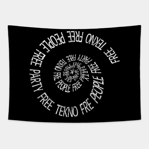 Free Partie Spiral Tekno Tapestry by T-Shirt Dealer