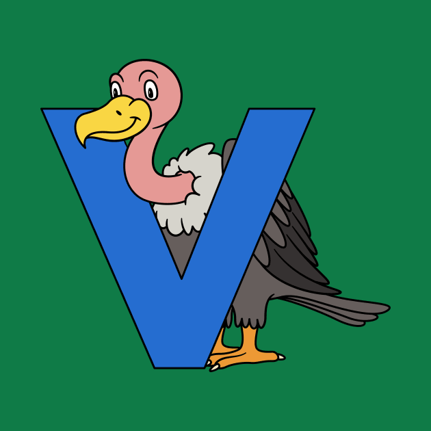 Letter V with Vulture by BoombasticArt