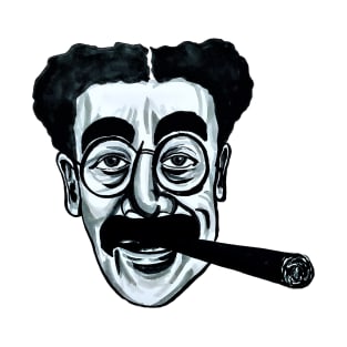 Groucho Marx Illustration with cigar T-Shirt