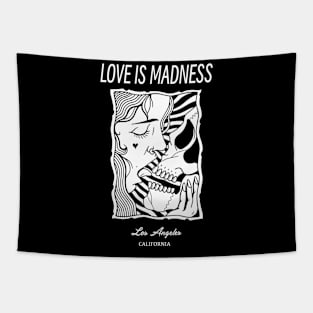 Skull Love Girl Vintage Tattoo Tapestry