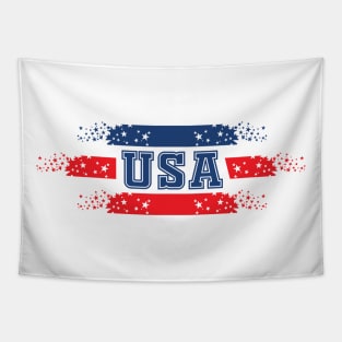 USA unique creative icon with US flag Tapestry