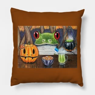 "Witch's Brew" - Frogs After Five collection Pillow