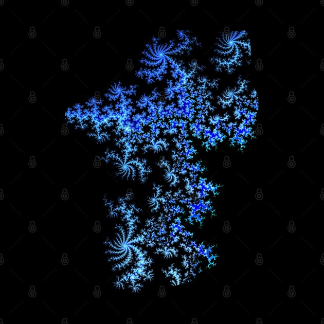 Mandelbrot Fractal Blue Ice Crystals by Michelle Le Grand