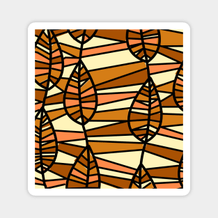 Abstract Fall Autumn Print Art Pattern Design Magnet