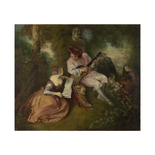 The Love Song - Antoine Watteau by themasters