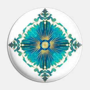Azulejo - Portuguese Tile Aqua Pin