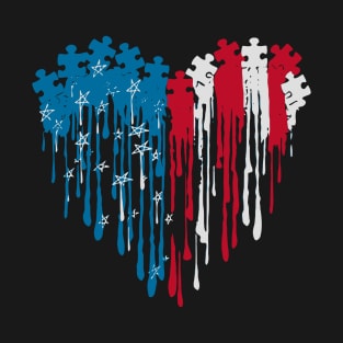 Heart Puzzle Pieces Autism T-Shirt