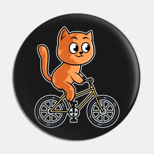 Cat Bicycle Cyclist Cycling graphic Pin