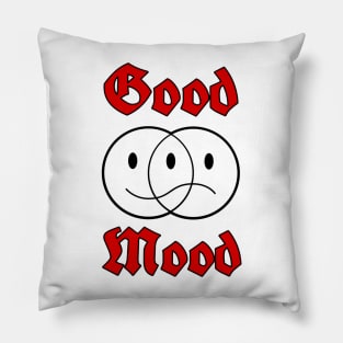 Good mood, good vibe , smiley Pillow