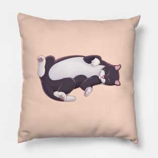 Sleepy Kitty (Tuxedo) Pillow