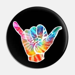 Tie dye hand hell yea Pin